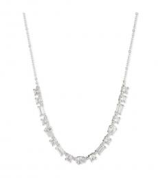 Givenchy Silver Crystal Collar Necklace