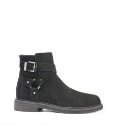 Karl Lagerfeld Black Suede Ankle Boot