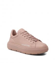 Love Moschino Pink Side Logo Sneakers