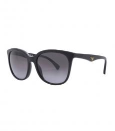 Emporio Armani Black Grey Gradient Butterfly Sunglasses