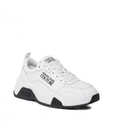 Versace Jeans Couture White Leather Stargaze Sneakers