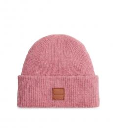 Coach Pink Knit Beanie Hat