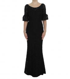 Dolce & Gabbana Black Floral Lace Dress