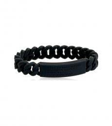 Marc Jacobs Black Rubber Link Chain Bracelet
