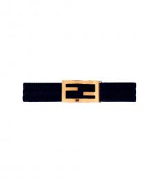 Dark Blue Logo Buckle Belt