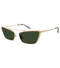 True Religion Green Gold Cat Eye Sunglasses