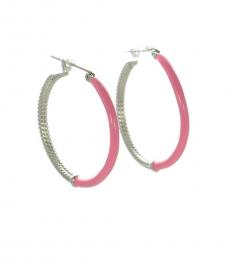 Marc Jacobs Bright Rose Hula Hoop Earrings