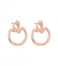 Just Cavalli Rose Gold Snake Stud Earrings