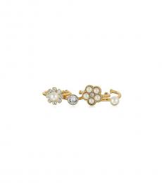 Marc Jacobs Gold Cabochon Pearl Midi Ring