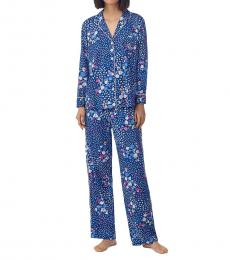 Ralph Lauren Navy Blue Notch-Collar Pajama Set