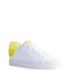 Philipp Plein White Yellow Slumber Party Sneakers