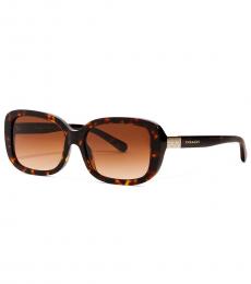 Brown Signature Rectangle Sunglasses