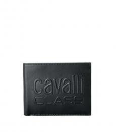 Cavalli Class Black Embossed Logo Wallet