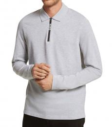 Michael Kors Grey Long Sleeves Logo Polo