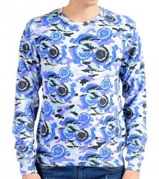 Versace Collection Blue Graphic Print Sweater