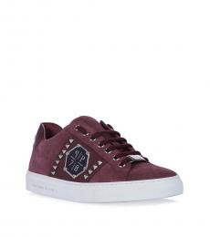 Cherry Leather Logo Sneakers