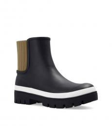 Tory Burch Black Carrion Sole Rubber Boots