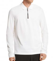 Michael Kors White Long Sleeves Logo Polo