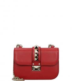 Valentino Garavani Red Studded Mini Shoulder Bag