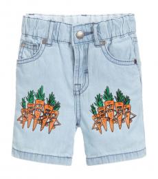 Stella McCartney Baby Girls Blue Chambray Shorts