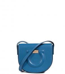 Salvatore Ferragamo Dark Blue Logo Mini Crossbody
