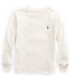 Ralph Lauren Little Boys New Sand Heather Crewneck T-Shirt