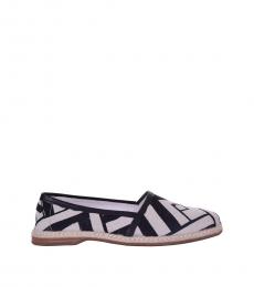 Dolce & Gabbana Beige Black Canvas Espadrilles