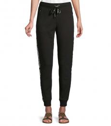 Karl Lagerfeld Black Tapered Logo Jogging Pants