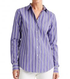 Ralph Lauren Lavender Multi Relaxed-Fit Striped Shirt
