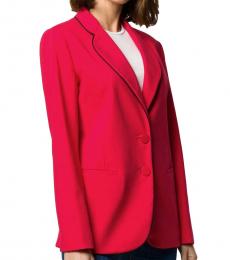 Emporio Armani Red & Black Tailored Single Breasted Blazer