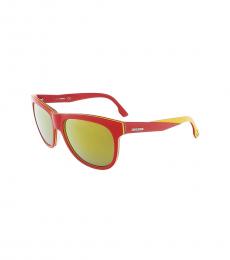 Red-Yellow Rectangle Sunglasses