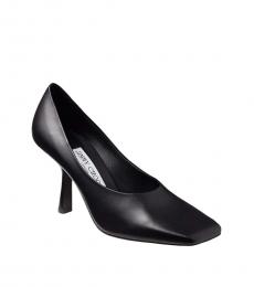 Black Marcela Leather Heels