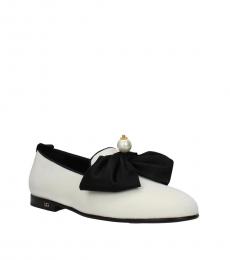 White Side Logo Loafers