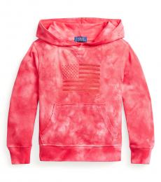 Ralph Lauren Little Boys Evening Red Mesh Hooded T-Shirt