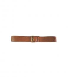 Brown Brass Buckle Belt