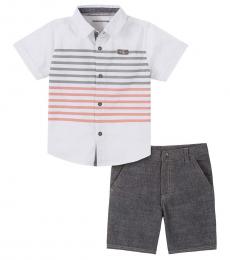 Calvin Klein 2 Piece Shirt/Shorts Set (Little Boys)