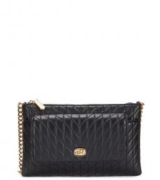 Black Kosette Quilted Small Crossbody Bag