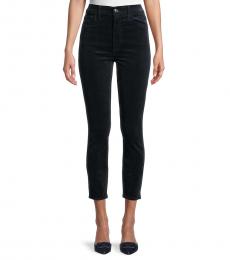 7 For All Mankind Navy Blue Highwaisted Ankle Skinny Jeans