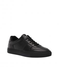 Black Ailan Leather Sneakers