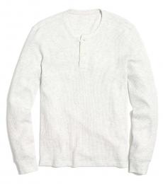 Off White Long-sleeve thermal henley
