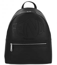 Fendi Black Fish-Eye Large Backpack