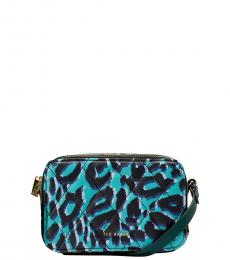 Blue Quilted Mini Crossbody Bag