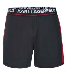 Karl Lagerfeld Black Logo Tape Swimwear