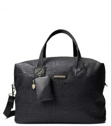 Juicy Couture Black Wordplay Weekender Large Duffle Bag