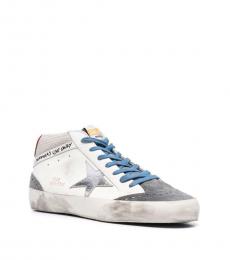 White Mid Star Leather Sneakers