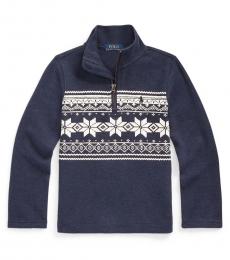 Ralph Lauren Little Boys Medieval Blue Interlock Pullover