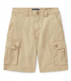 Boys Khaki Chino Cargo Shorts