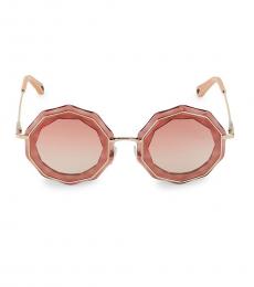 Rose Gold Caite Geometric Sunglasses