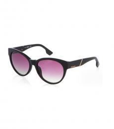 Black Pink Logo Sunglasses