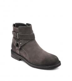 Karl Lagerfeld Dark Grey Suede Ankle Boot